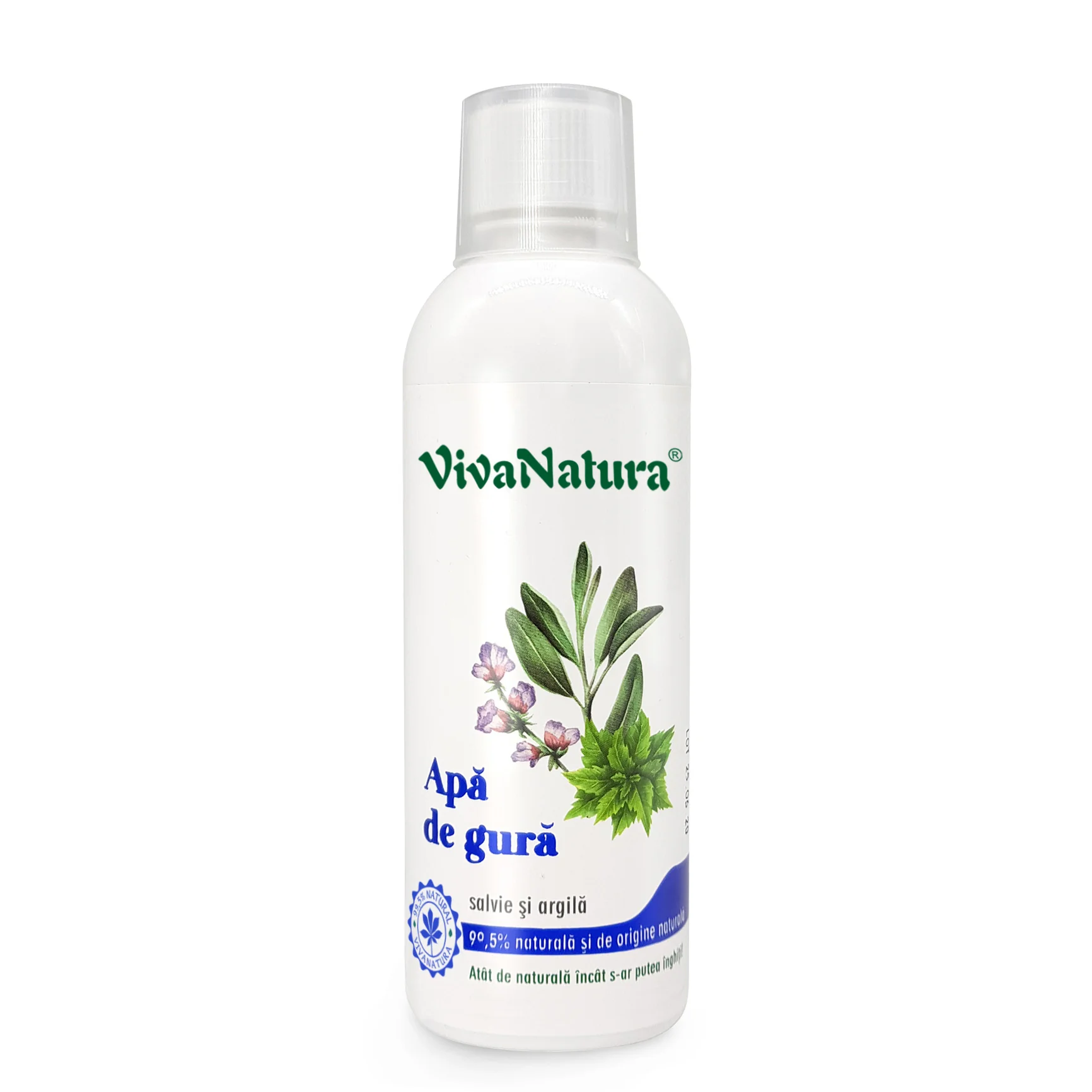 Apa de gura cu salvie si argila 500 ml Viva Natura