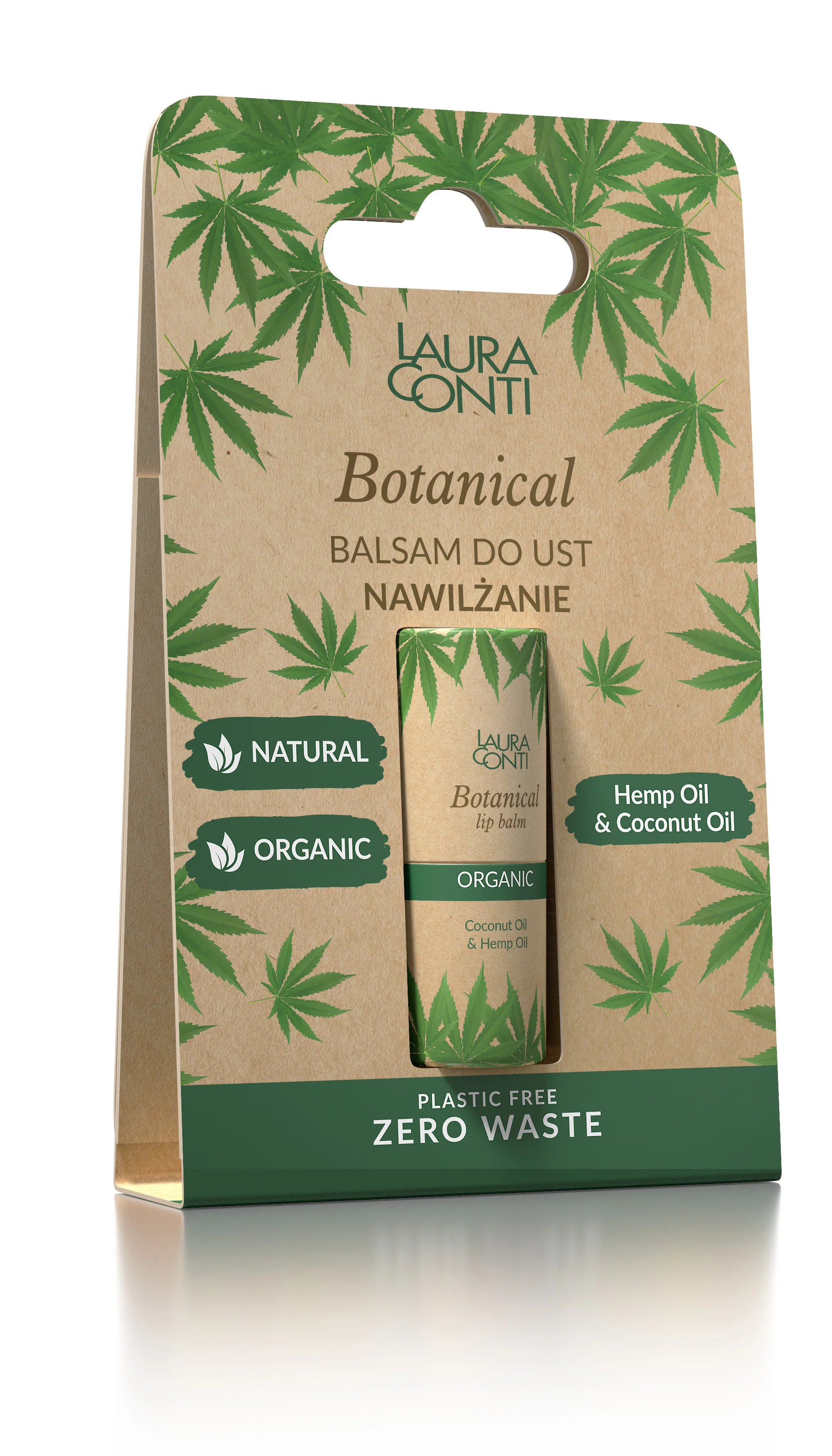 Balsam bio hidratant de buze cu ulei de canepa 8,3g Botanical