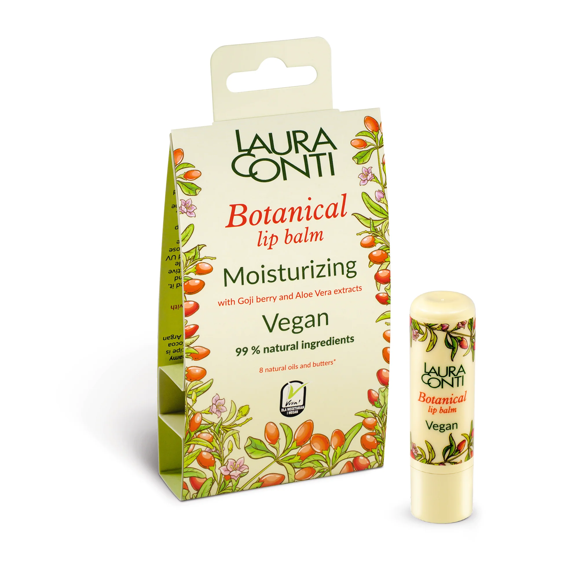 Balsam de buze hidratant cu extract de goji si aloe vera - 4,8g Laura Conti - Image 2