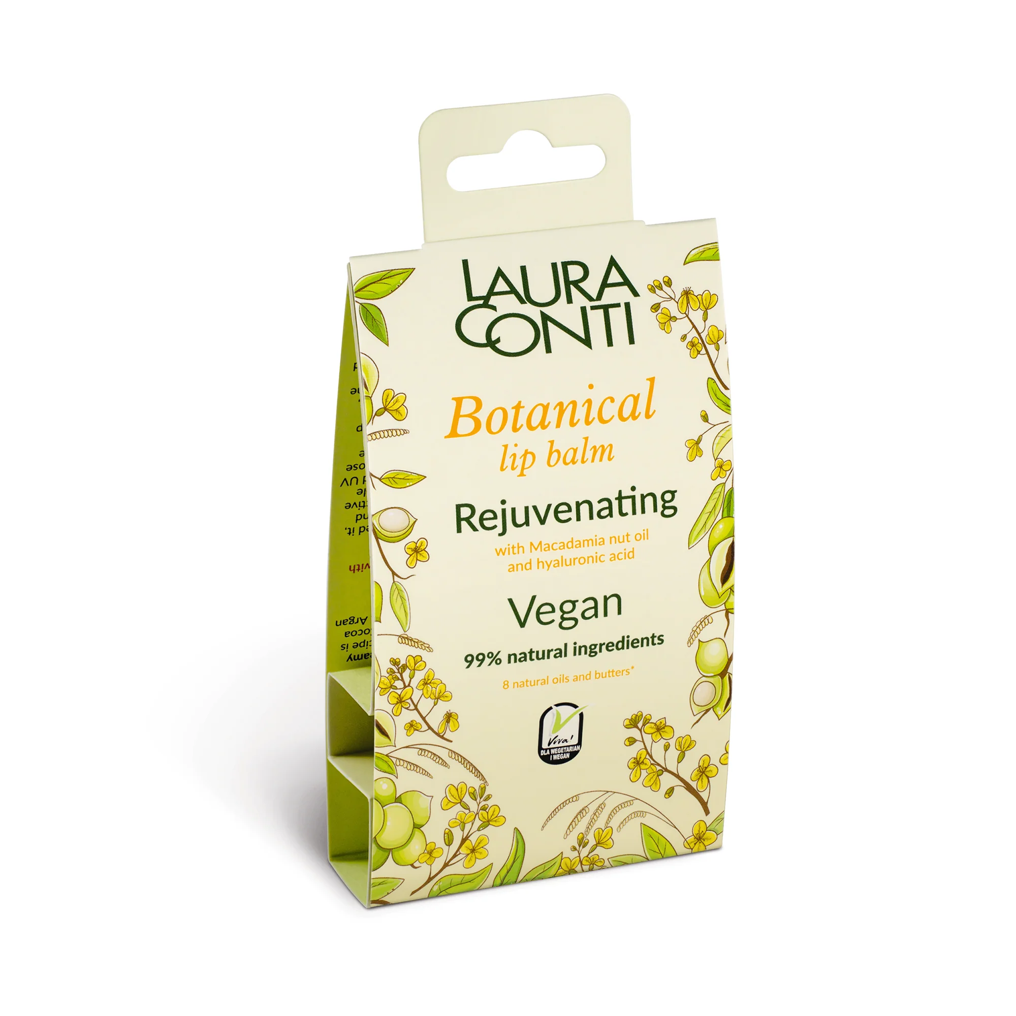 Balsam de buze intineritor cu ulei de macadamia si acid hialuronic 4,8g Laura Conti