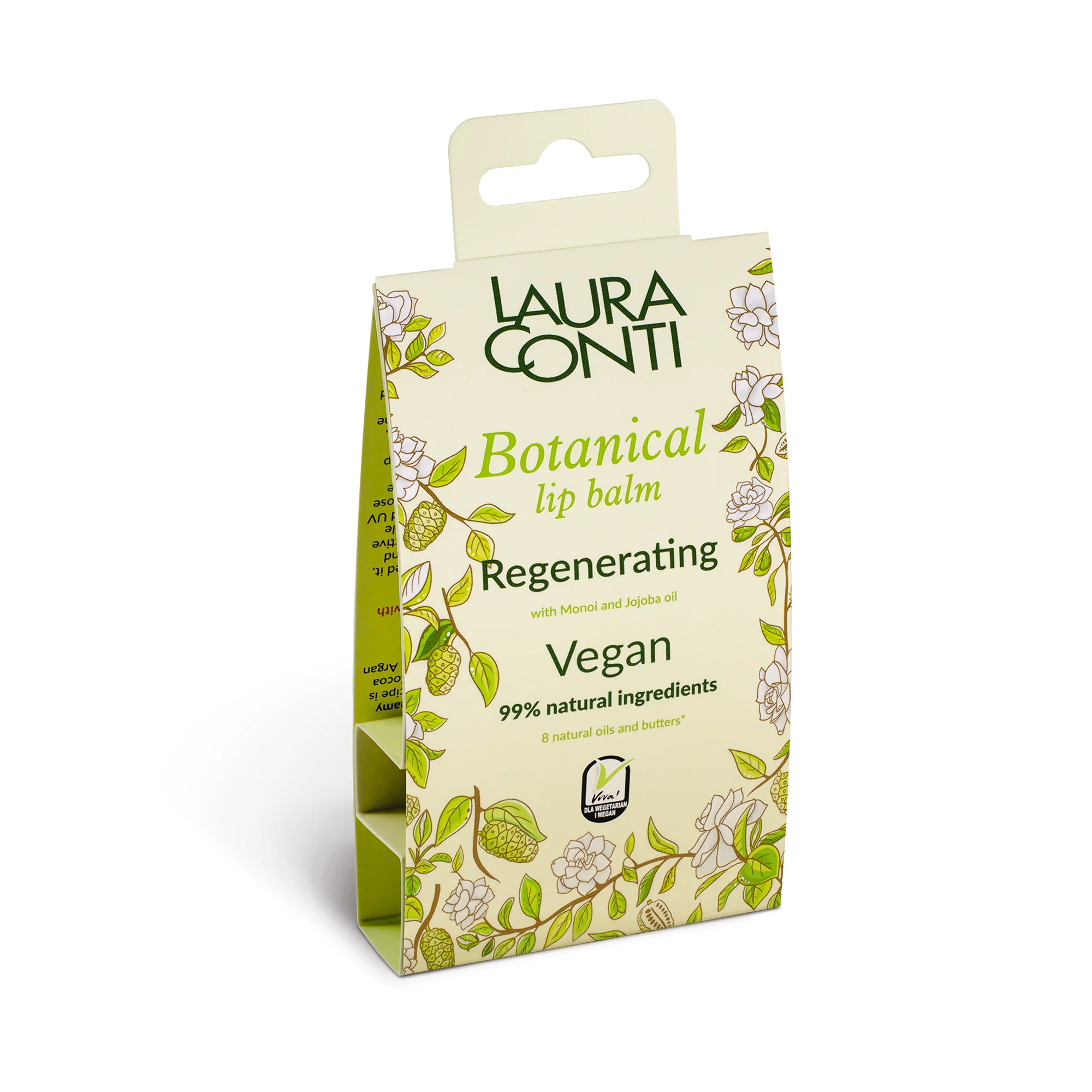 Balsam de buze regenerator cu ulei de monoi si ulei de jojoba 4,8g Laura Conti