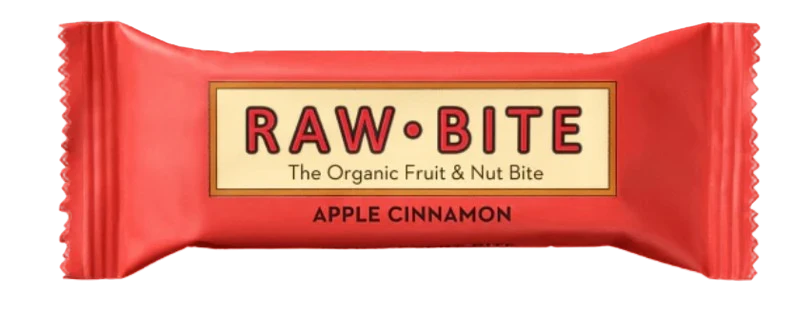 Baton fara gluten, fara zahar, apple cinnamon - mar cu scortisoara bio 50g Raw Bite