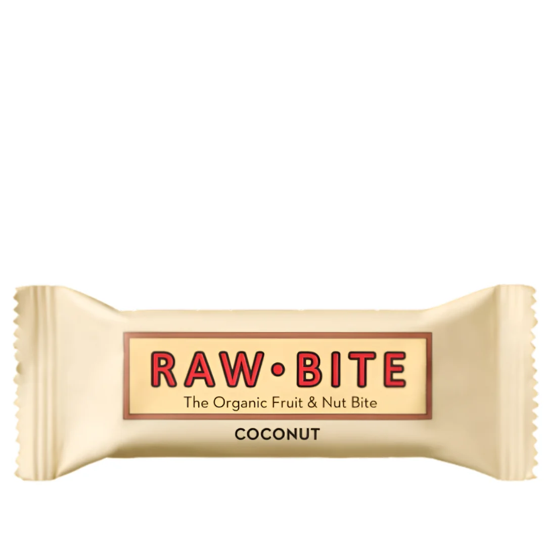 Baton fara gluten, fara zahar, coconut - nuca de cocos, bio, 50g Raw Bite