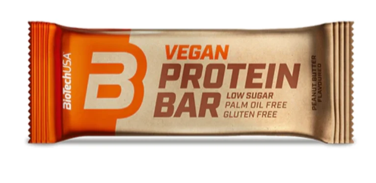 Baton proteic cu unt de arahide fara gluten si zahar 50g BioTechUSA