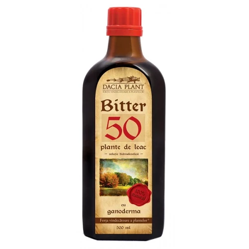 Bitter 50 Plante de Leac cu Ganoderma tinctura 500ml Dacia Plant