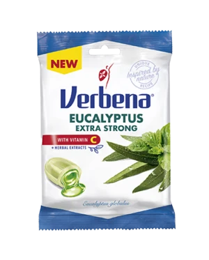 Bomboane Umplute cu Eucalipt Extract de Mentol si Vitamina C 60g Verbena