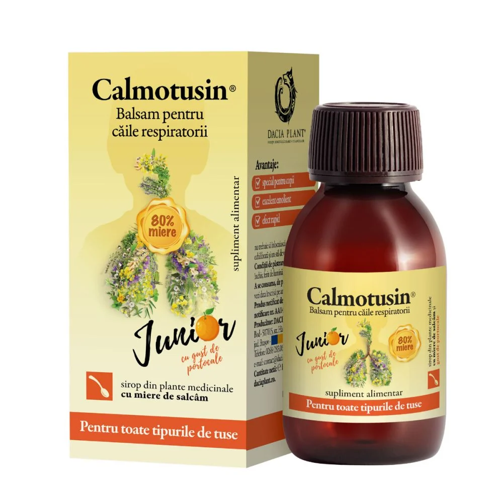 Calmotusin Junior sirop cu gust de portocale 100ml Dacia Plant