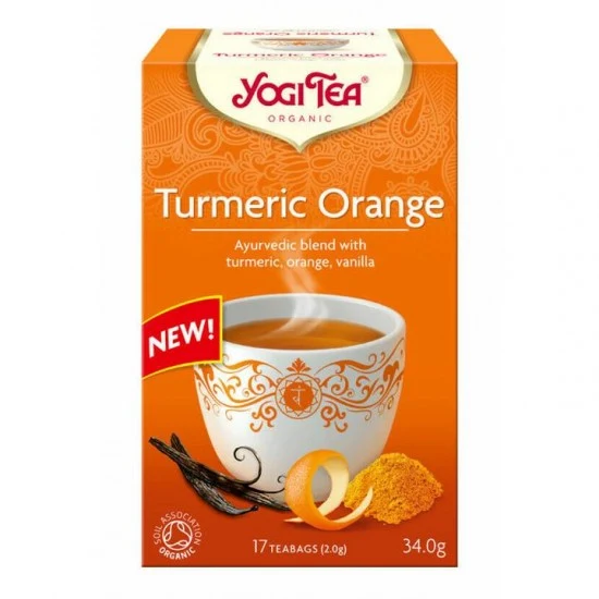 Ceai bio cu turmeric si portocala 17x2g Yogi Tea
