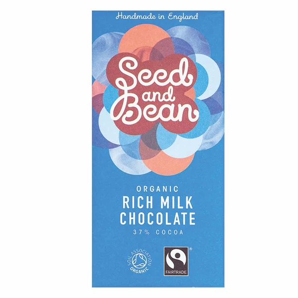 Ciocolata neagra cu lapte bio 85g Seed and Bean