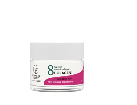 Crema antirid de zi SPF15 colagen plus & acid hialuronic & aloe vera 50ml Cosmetic Plant - Image 2