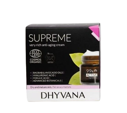 Crema bio de fata nutritiva antirid Supreme 40ml- Dhyvana