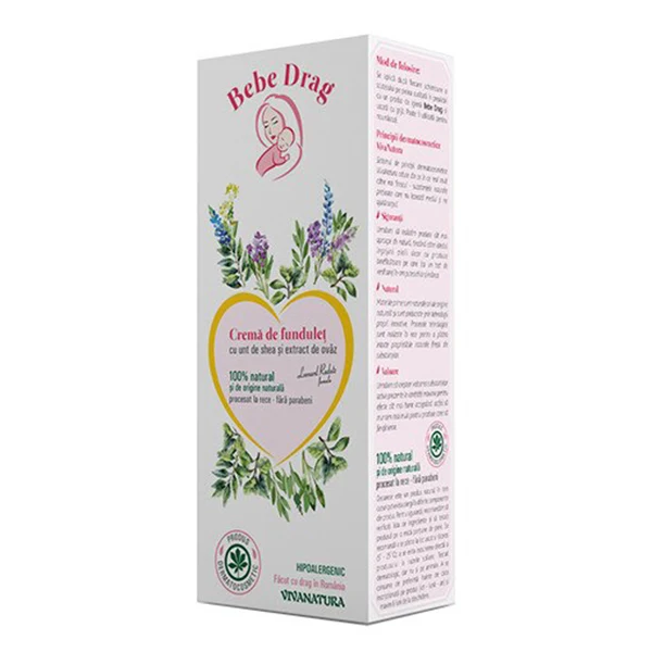 Crema de Fundulet "Bebe Drag" cu Unt de Shea si Extract de Ovaz 75ml Viva Natura