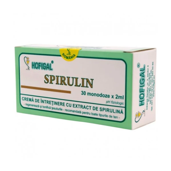 Crema Spirulin 30 monodoze x 2ml Hofigal