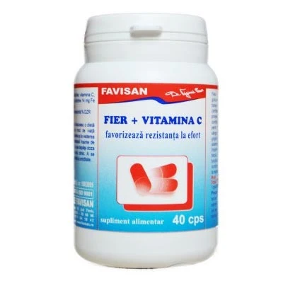 Fier+Vitamina C 40cps Favisan