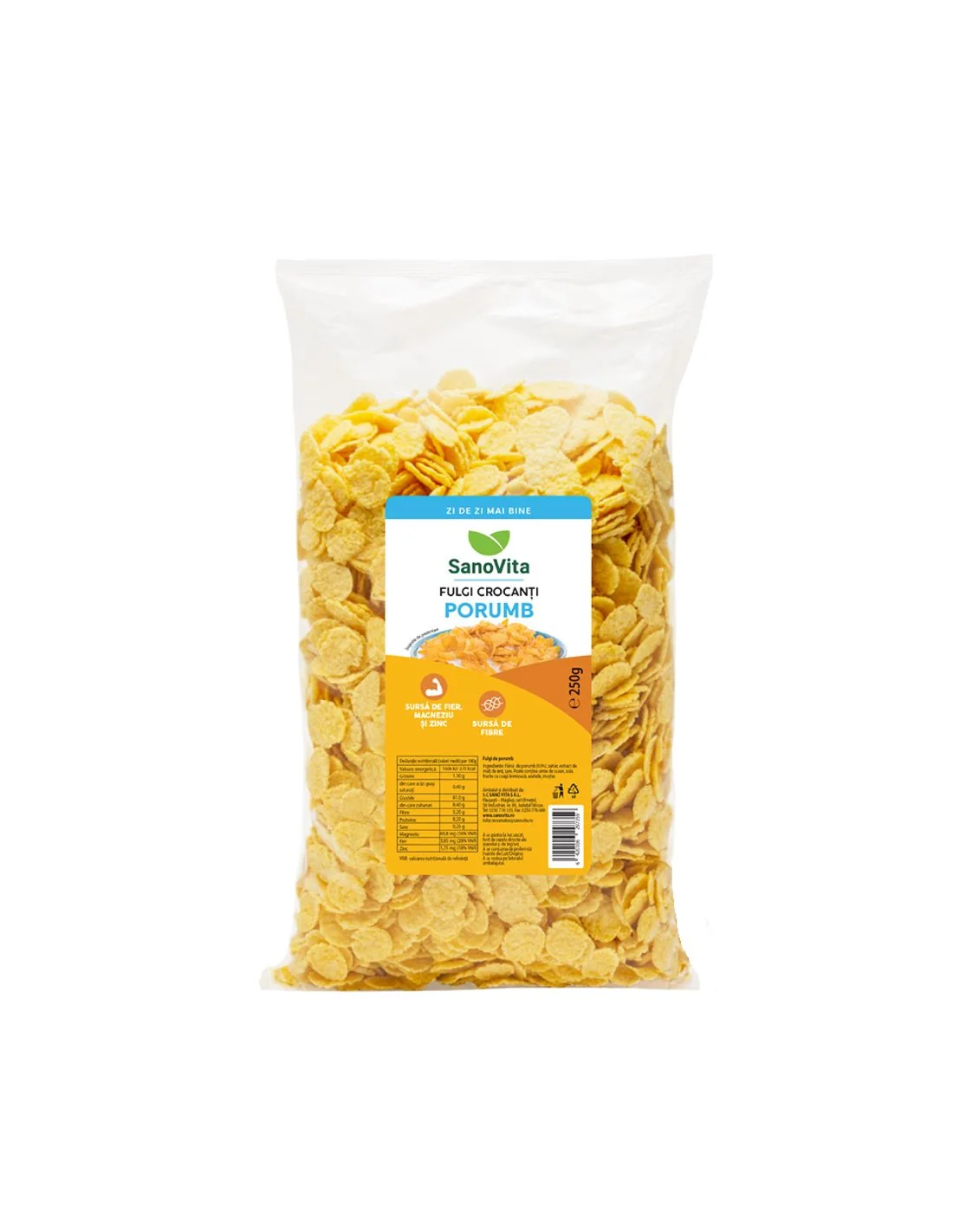 Fulgi de porumb crocanti 250g SanoVita