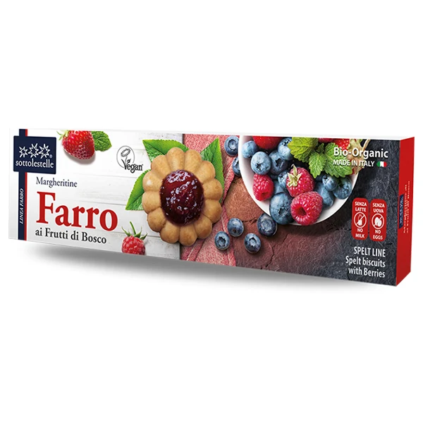 Fursecuri Bio cu Fructe de Padure 100g Sottolestelle