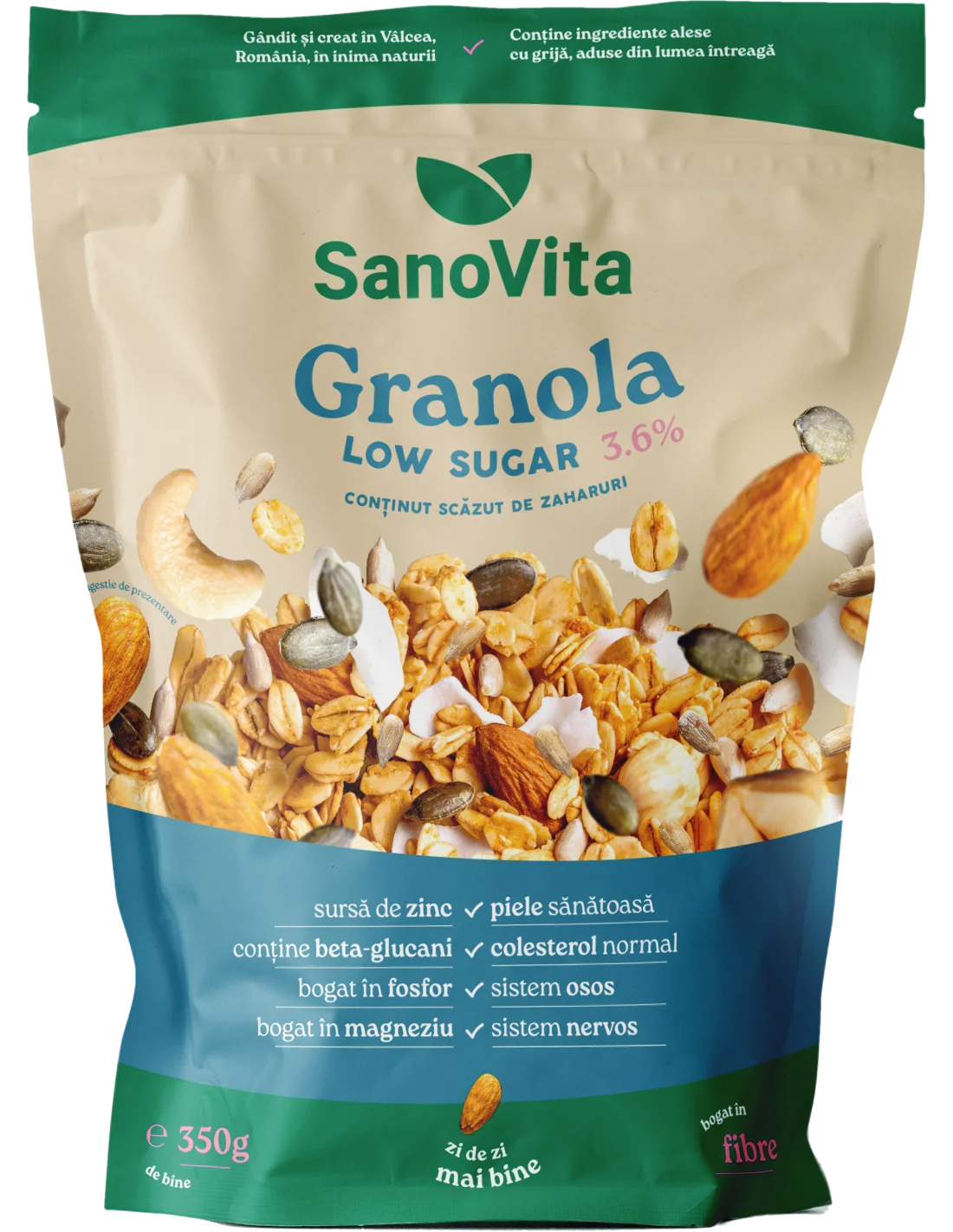 Granola Low Sugar 3.6%- 350g Sanovita
