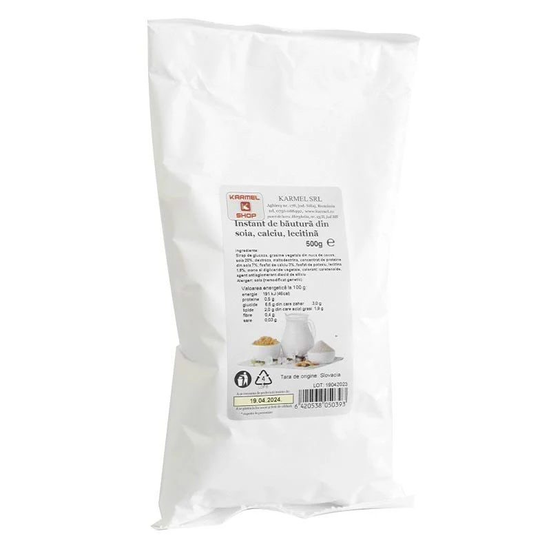 Instant de bautura din soia, calciu, lecitina 500g  Karmel Shop