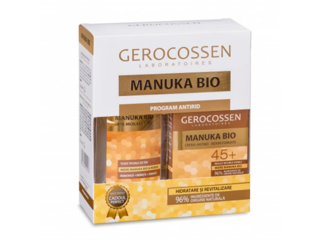 Manuka bio caseta (apa micelara si crema 45+) 350ml Gerocossen