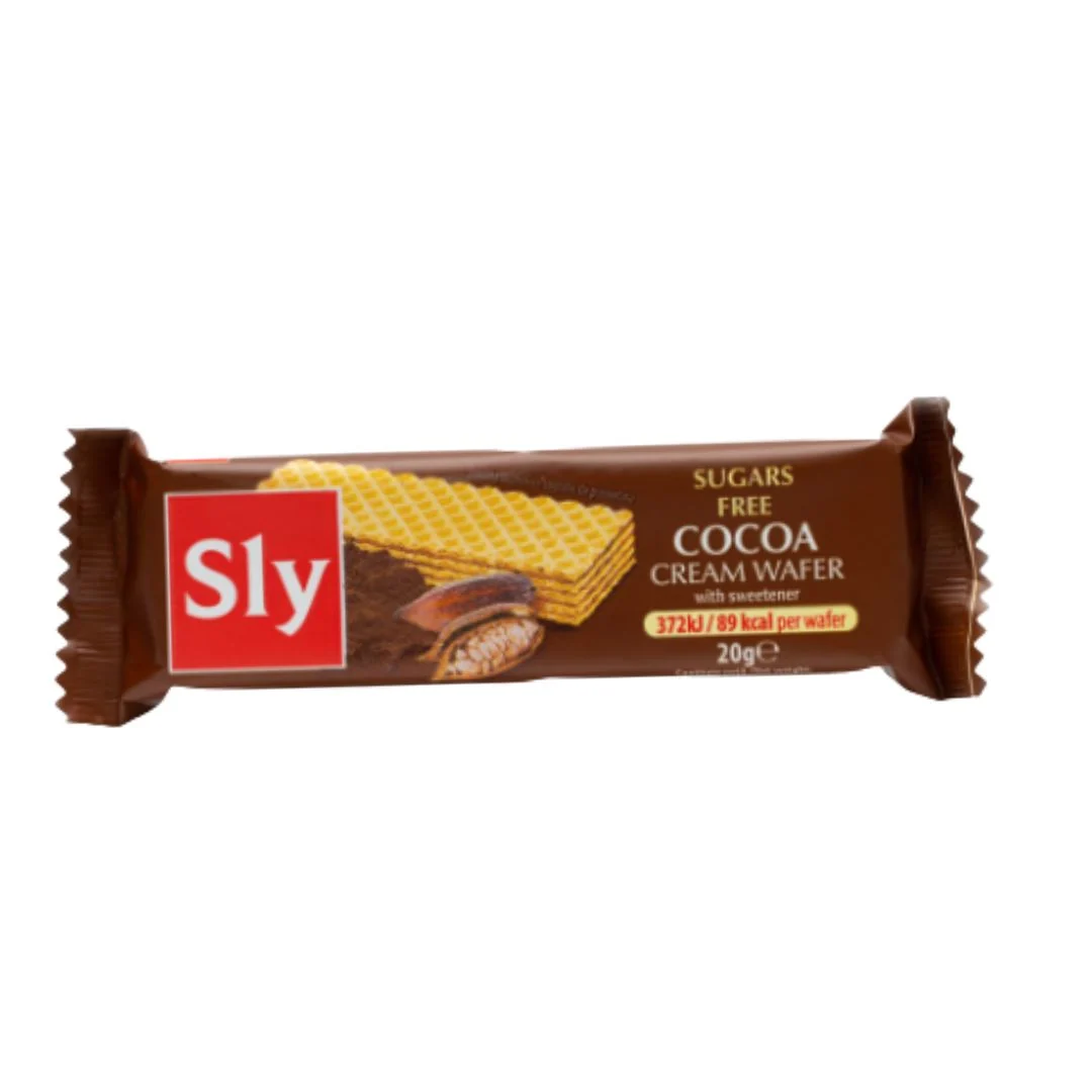 Napolitane cu crema de cacao fara zahar adaugat - 20g Sly Sweet Safe