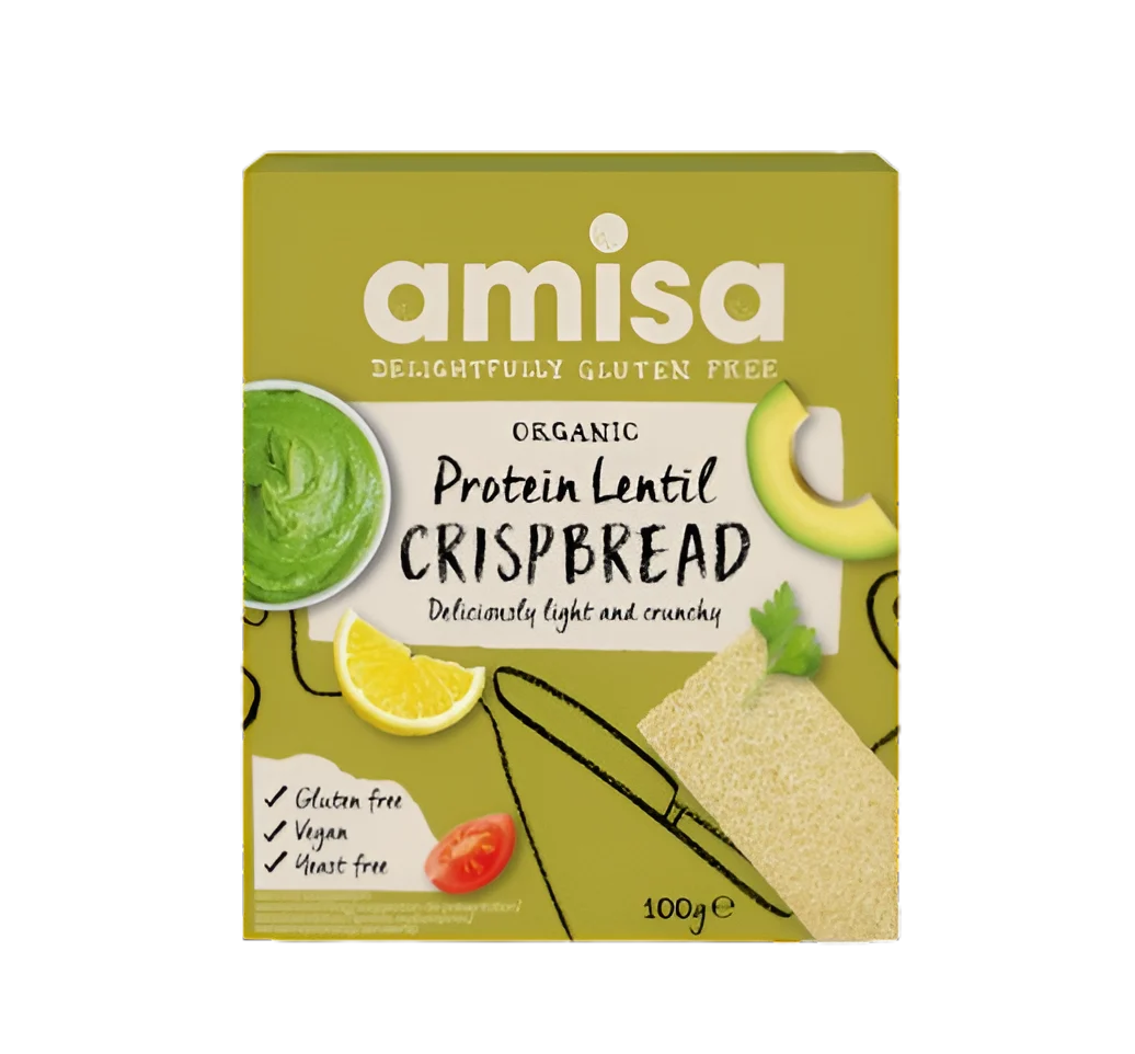 Paine crocanta de linte cu proteine organice fara gluten 100g Amisa