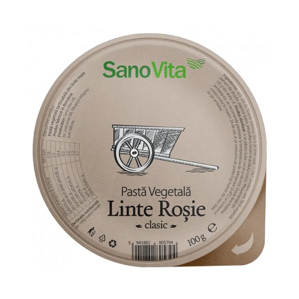 Pasta Linte Rosie  100gr  SanoVita