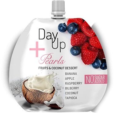 Piure de fructe cu zmeură, nucă de cocos și tapioca 100g Day Up