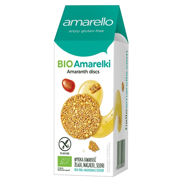 Rondele de amaranth bio fără gluten 72g Amarello