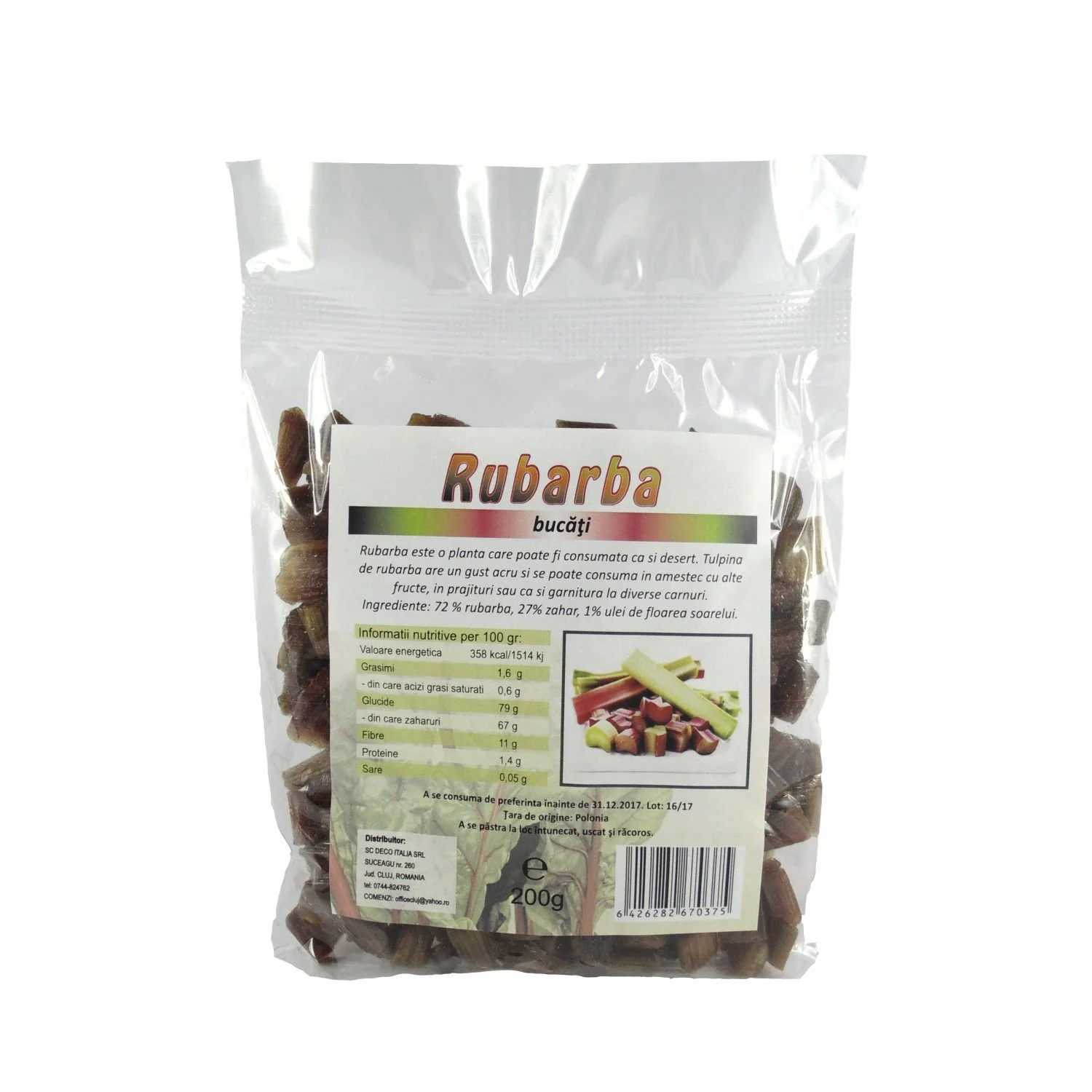 Rubarba bucati 200g Deco Italia