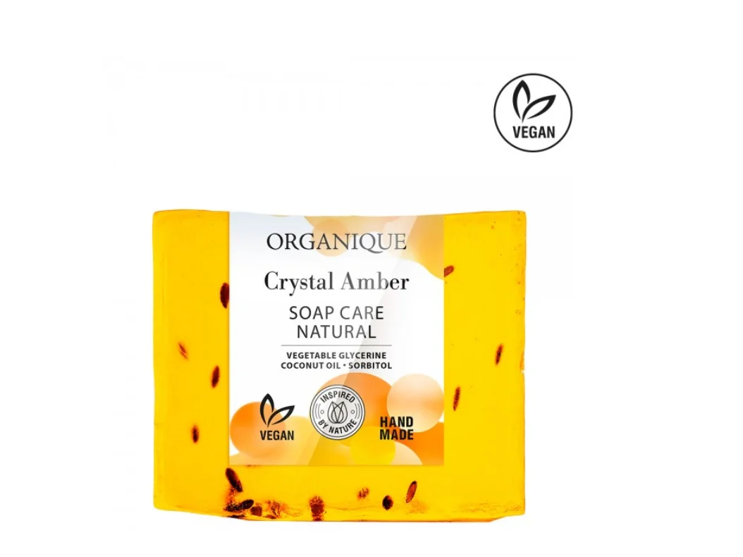 Sapun cu chihlimbar, migdale si mandarine Crystal Amber - 100g Organique