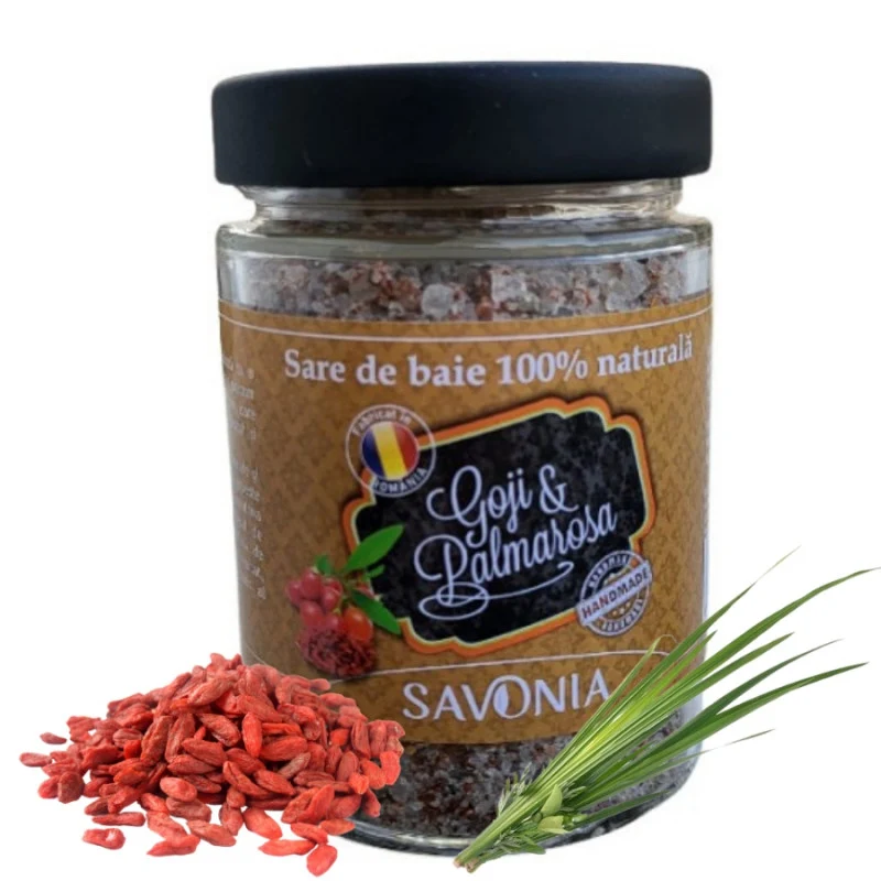 Sare de baie cu goji si palmarosa - 250 g Savonia