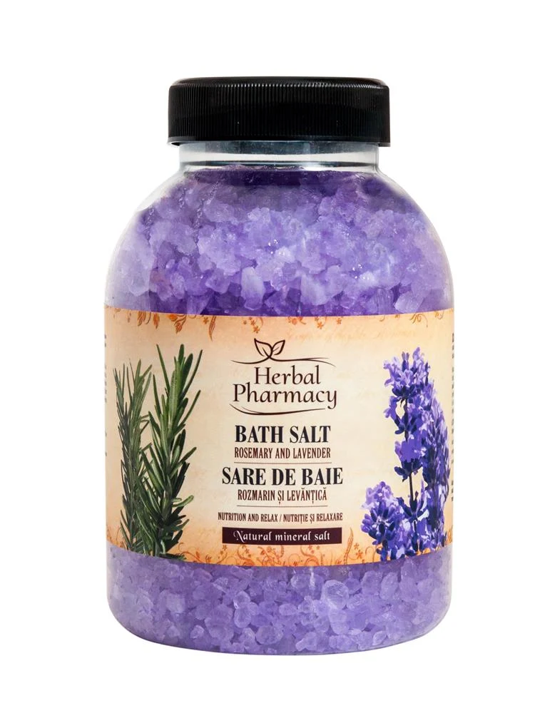 Sare de baie cu rozmarin si levantica 1200g Herbal