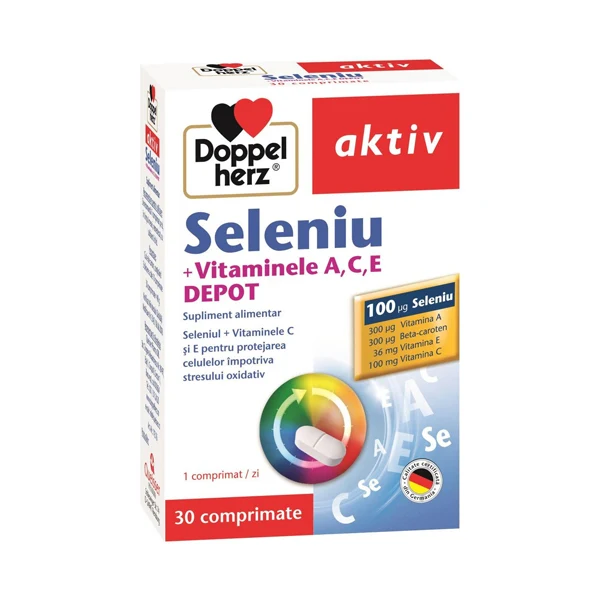 Seleniu Aktiv cu vitaminele A,C, E 30cps Doppel Herz