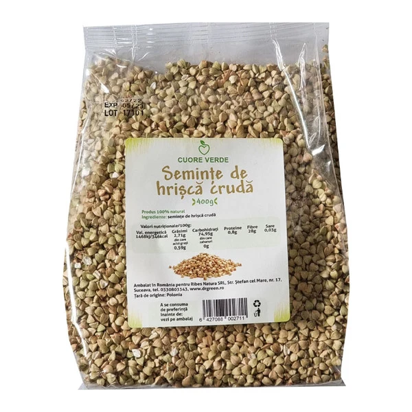 Seminte de hrisca cruda 400g Cuore Verde