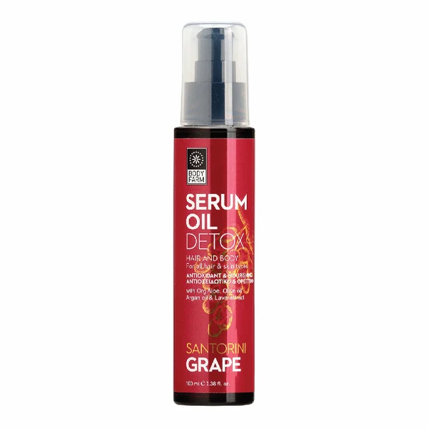 Ser detoxifiant pentru par si corp din struguri 100ml Body Farm