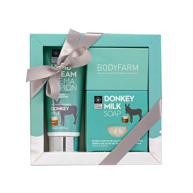 Set crema de maini + sapun cu lapte de magarita Body Farm