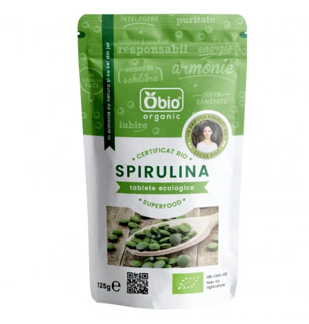 Spirulina Tablete Ecologice 125g Obio