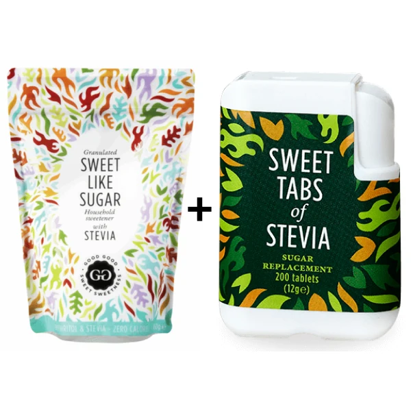 Sweet Like Sugar îndulcitor de stevia 450g Via Health + Îndulcitor de stevia - 200 tablete Via Health