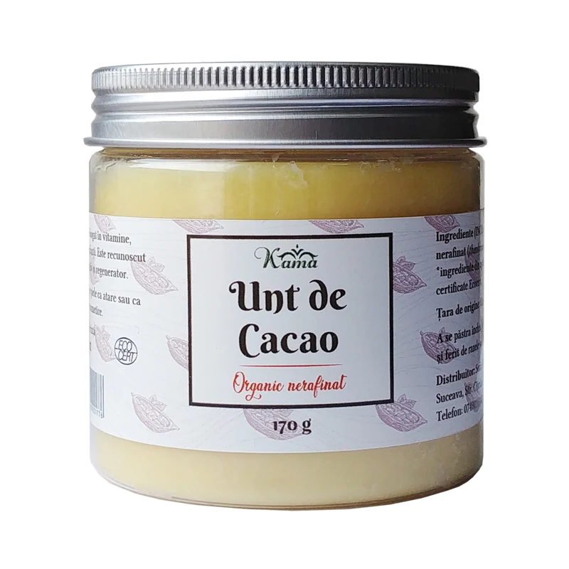 Unt de cacao bio nerafinat 170g Kama