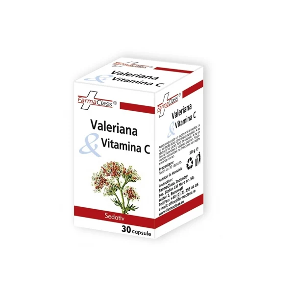 Valeriana si Vitamina C 30cps FarmaClass