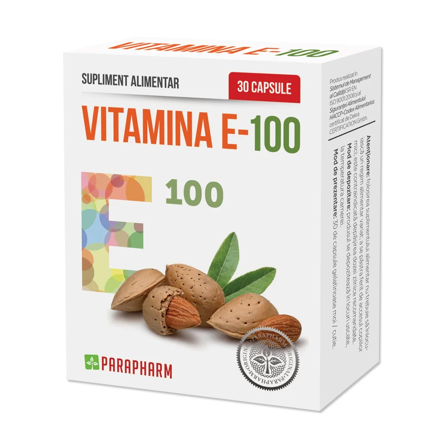 Vitamina E - 100 30cps Parapharm