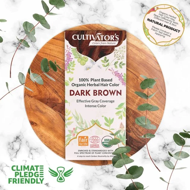 Vopsea bio din plante Dark Brown 100g Cultivator's - Image 2