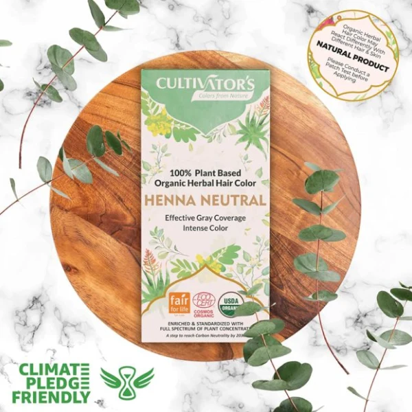 Vopsea bio din plante Henna Neutral 100g Cultivator's - Image 2